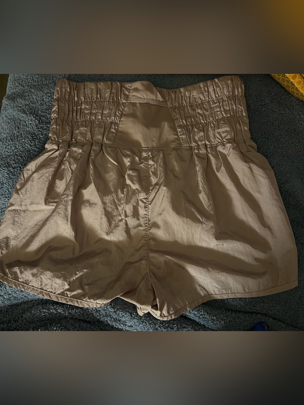 ⭐️LIKE NEW⭐️ FREE PEOPLE MOVEMENT~THE WAY HOME RUN SHORTS”~ Taupe/Rose Gold~M - Picture 4 of 14